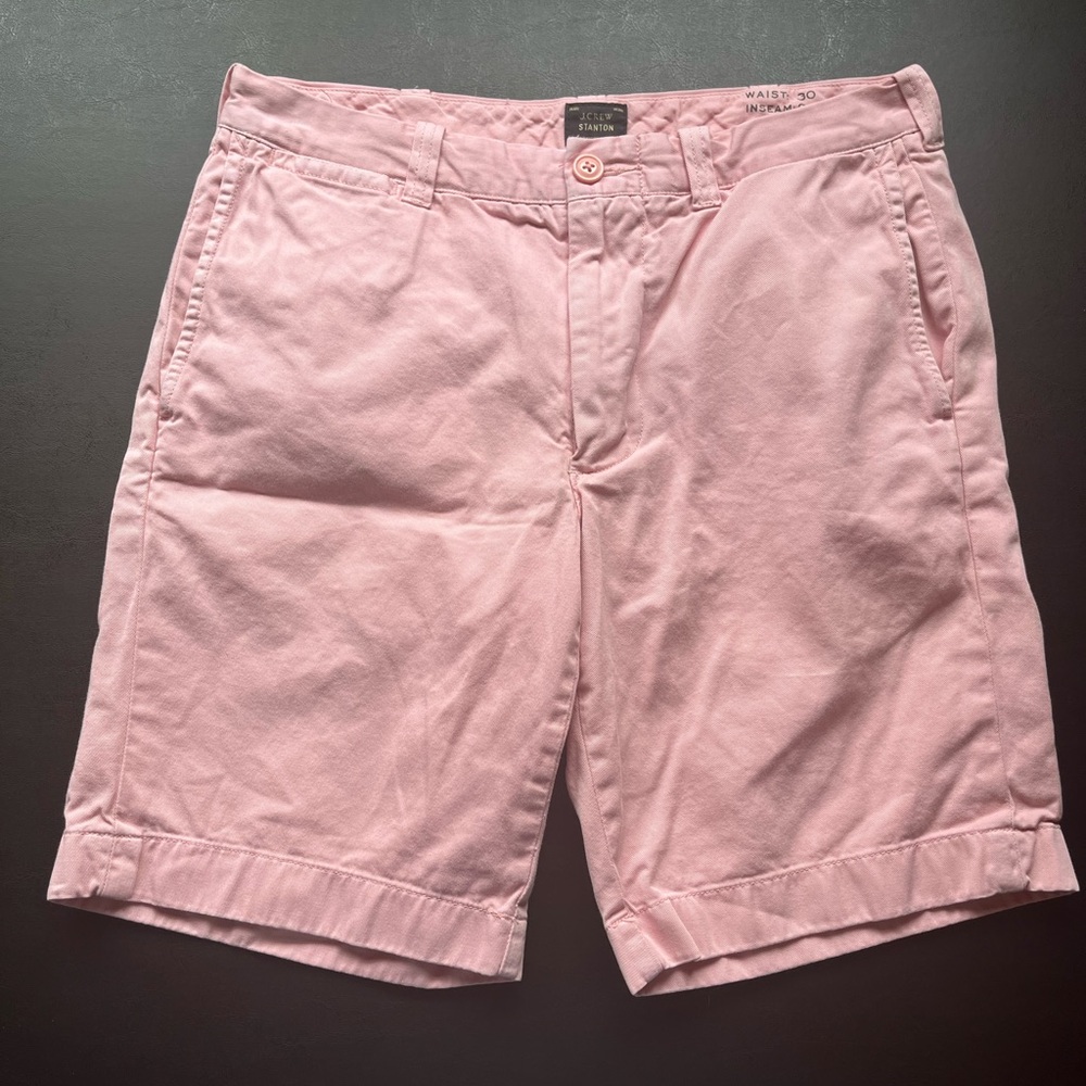 J Crew Stanton Shorts Mens 30 Oxford Short Pink Cotton Preppy Coastal